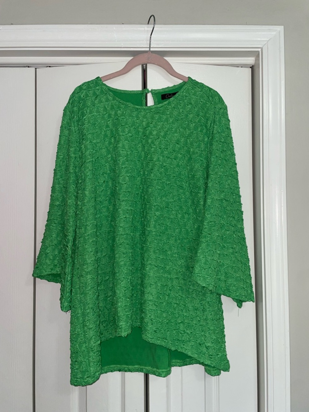 Bright Green Textured Top